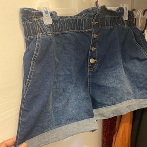 NWOT denim button up shorts 2X (19)